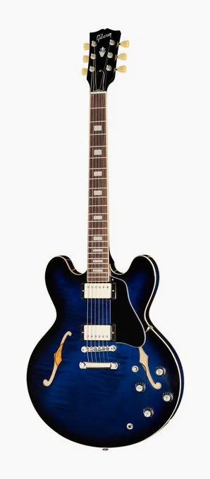 Gibson ES-335 Figured DOB fotografato frontalmente
