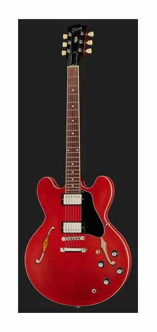 Gibson ES-335 Satin Cherry, profilo laterale del corpo