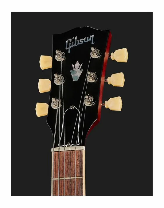 Gibson ES-335 Satin Cherry, corpo e verniciatura in primo piano