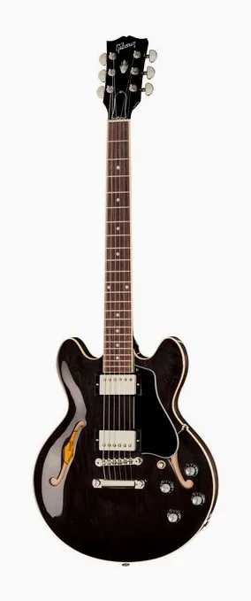 Gibson ES-339 Trans Ebony visto di fronte