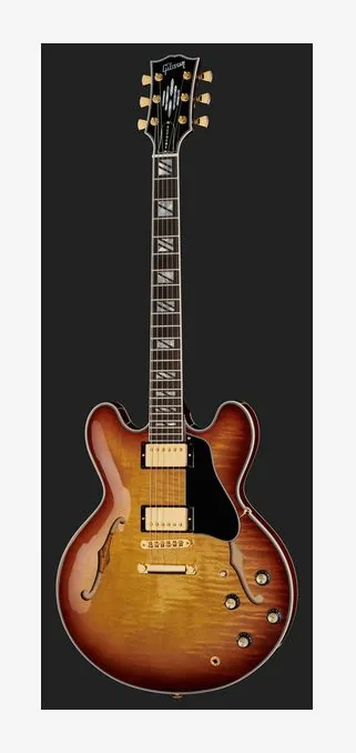 Gibson ES Supreme Bourbon Burst, pickup e manopole dei controlli