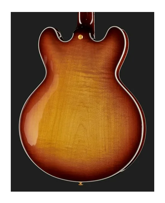 Gibson ES Supreme Bourbon Burst, corpo e verniciatura in primo piano