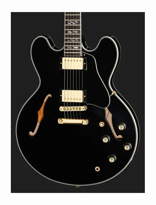 Gibson ES Supreme Gloss Ebony, profilo laterale del corpo