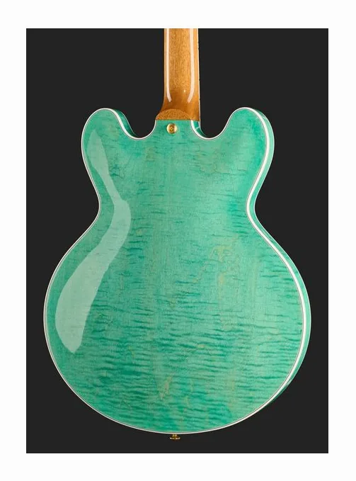 Gibson ES Supreme Seafoam Green, corpo e verniciatura in primo piano
