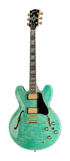 Gibson ES Supreme Seafoam Green visto di fronte