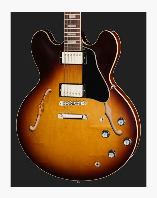Gibson ES-335 60s Vintage Burst, vista posteriore del corpo