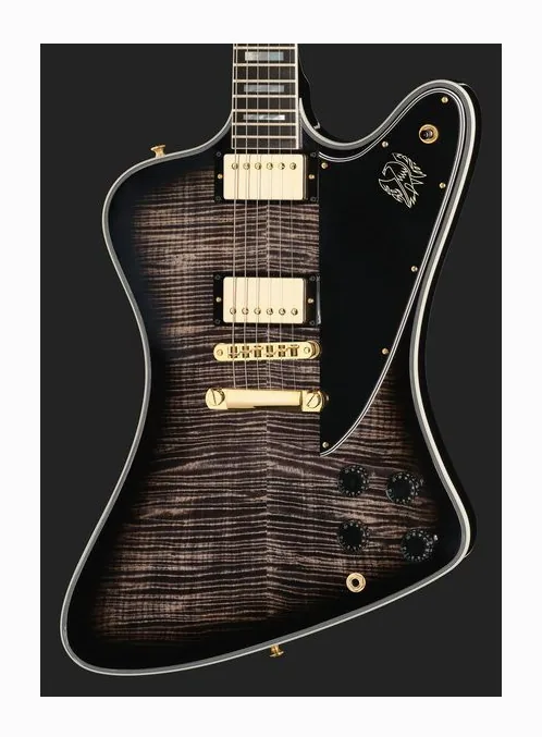 Gibson Firebird AAA Maple Cobraburst, paletta con meccaniche e logo