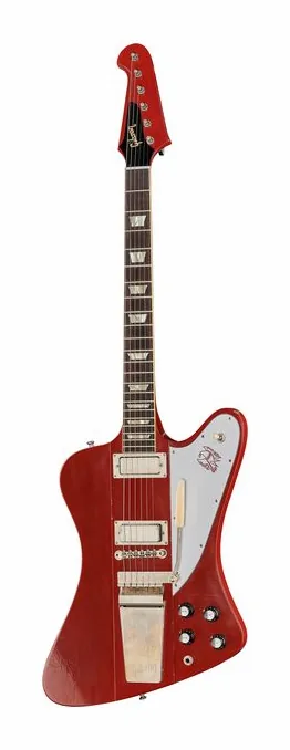 Gibson 1963 Firebird V Reissue CR ULA in primo piano frontale