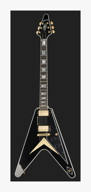 Gibson Flying V Custom EB, curve del body viste dall'alto