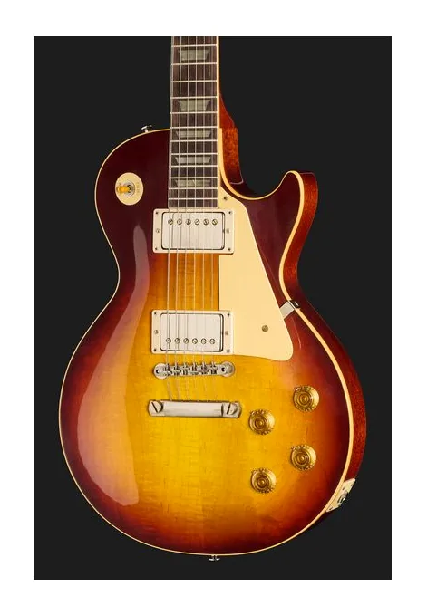 Gibson Les Paul 58 Bourbon Burst VOS, pickup e manopole dei controlli