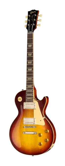 Gibson Les Paul 58 Bourbon Burst VOS fotografato frontalmente