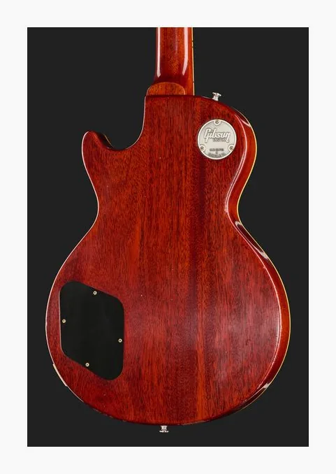 Gibson Les Paul 58 Lemon Burst LA, curve del body viste dall'alto