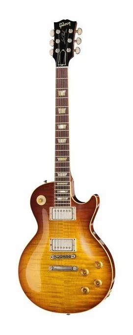 Gibson Les Paul 59 HPT DIT #5 inquadrato di fronte su sfondo neutro