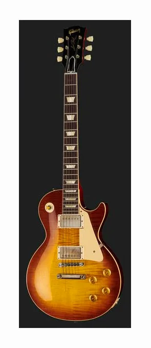 Gibson Les Paul 59 Iced Tea Burst VOS, corpo e verniciatura in primo piano