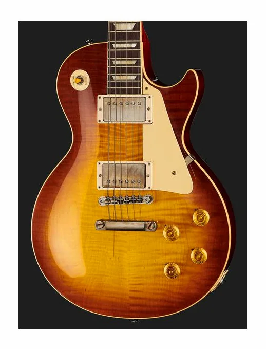 Gibson Les Paul 59 Iced Tea Burst VOS, paletta con meccaniche e logo