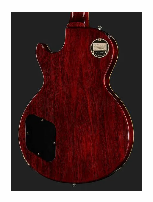 Gibson Les Paul 59 Iced Tea Burst VOS, curve del body viste dall'alto