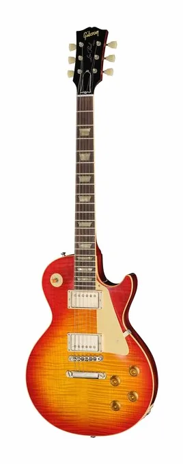 Gibson Les Paul 59 Washed Ch VOS in primo piano frontale