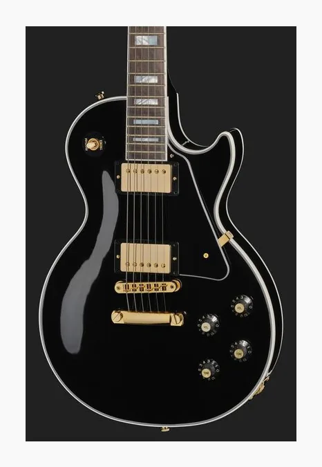 Gibson Les Paul Custom 70s Ebony, curve del body viste dall'alto
