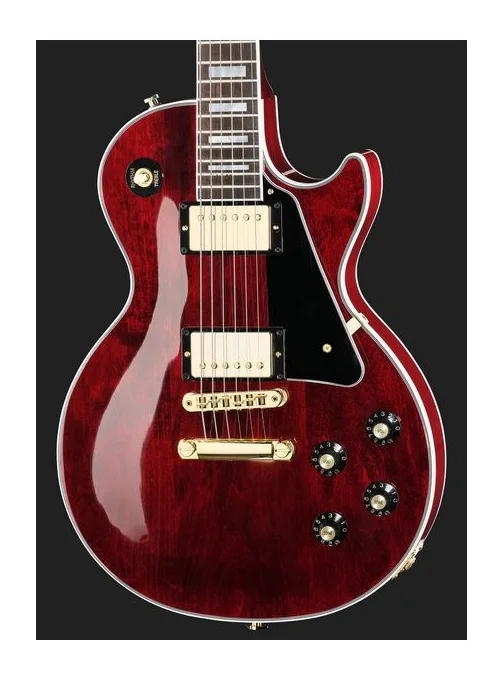 Gibson Les Paul Custom 70s Wine Red, pickup e manopole dei controlli
