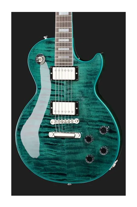 Gibson Les Paul Custom AxcessPeacockW, manico e tastiera visti di lato