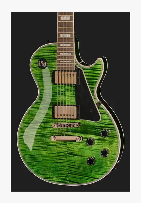 Gibson Les Paul Custom HPT EmeraldB#2, paletta con meccaniche e logo