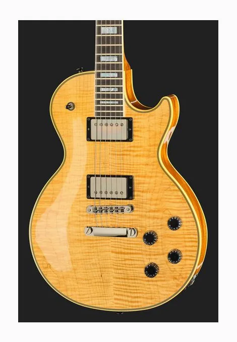 Gibson Les Paul Custom HPT AN #2, corpo e verniciatura in primo piano