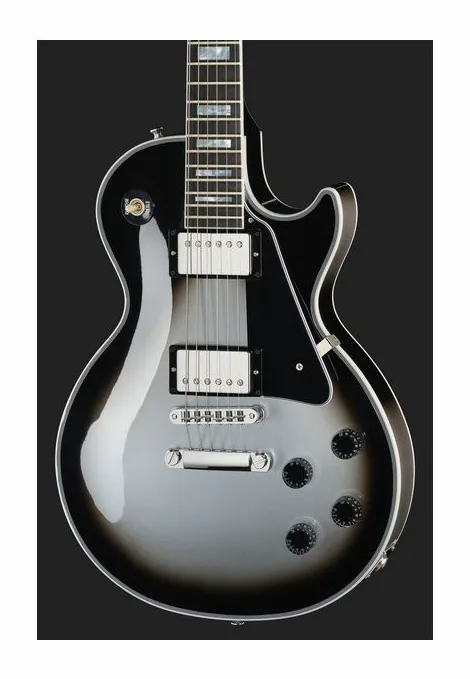 Gibson Les Paul Custom Silverburst CH, pickup e manopole dei controlli