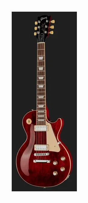 Gibson Les Paul Deluxe 70s Wine Red, curve del body viste dall'alto