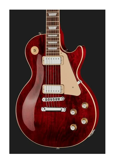 Gibson Les Paul Deluxe 70s Wine Red, manico e tastiera visti di lato