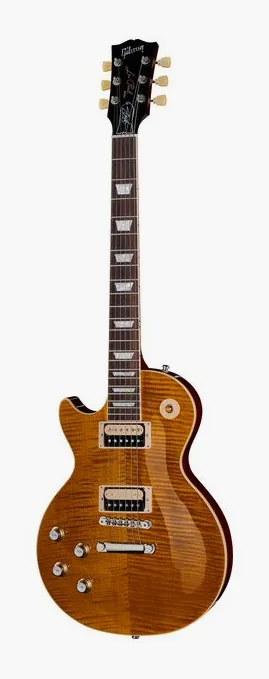 Gibson Les Paul Slash Standard AA LH inquadrato di fronte su sfondo neutro