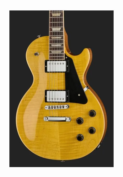 Gibson Les Paul Studio Figured Ant Na, curve del body viste dall'alto