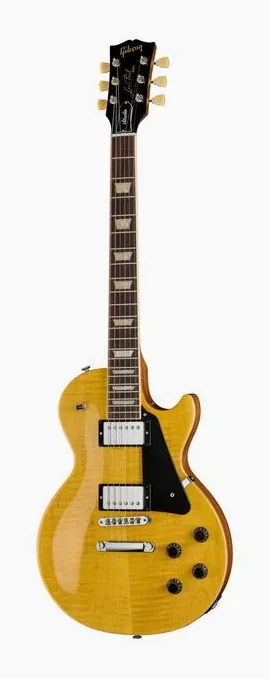 Gibson Les Paul Studio Figured Ant Na in primo piano frontale