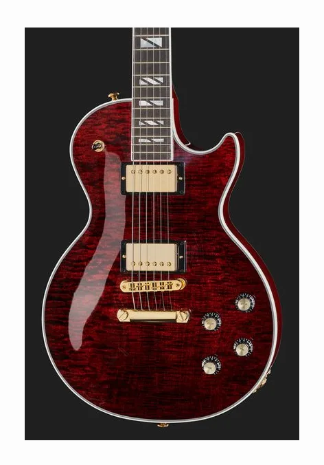 Gibson Les Paul Supreme Wine Red, manico e tastiera visti di lato