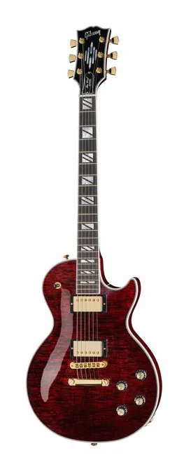 Gibson Les Paul Supreme Wine Red in primo piano frontale