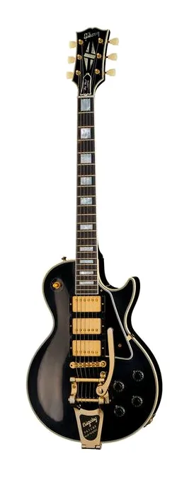 Gibson LP 57 Custom 3PU Bigsby VOS fotografato frontalmente