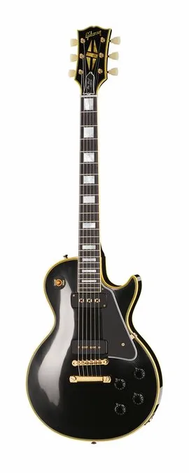 Gibson LP Custom 54 Black Beauty VOS in primo piano frontale