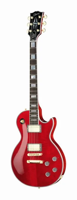 Gibson LP Custom HPT Trans Wine Red#1 fotografato frontalmente