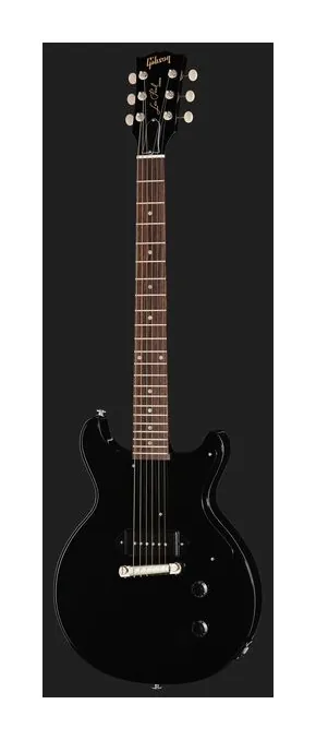 Gibson LP Junior Double Cut Ebony, paletta con meccaniche e logo