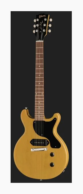 Gibson LP Junior Double Cut TV Yellow, pickup e manopole dei controlli