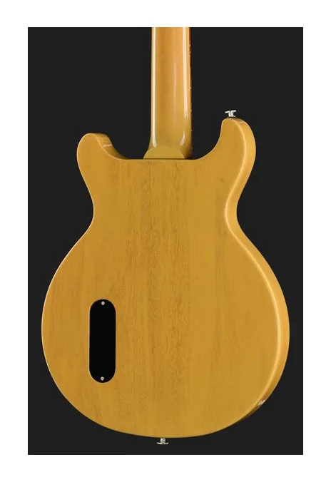 Gibson LP Junior Double Cut TV Yellow, corpo e verniciatura in primo piano