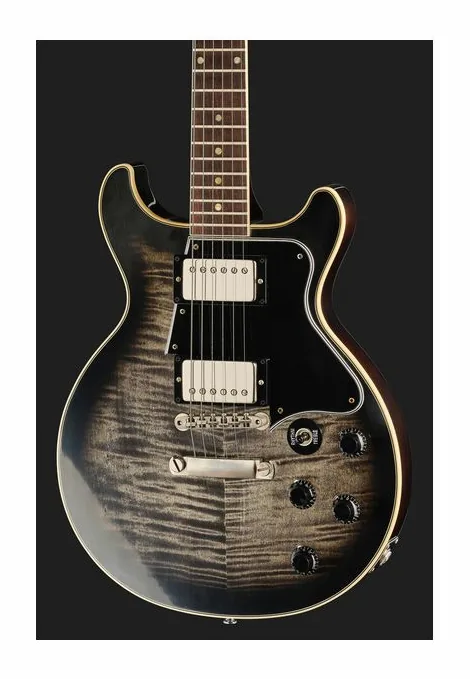 Gibson LP Special DC Figured Top CB, corpo e verniciatura in primo piano
