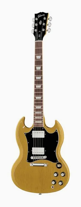 Gibson SG Standard TV Yellow in primo piano frontale