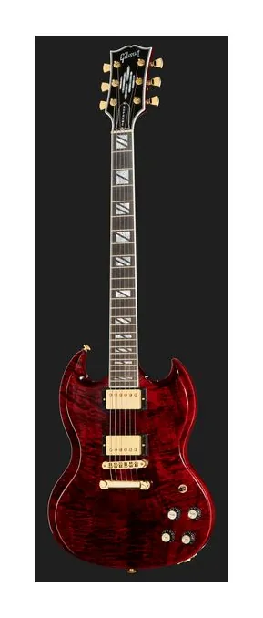 Gibson SG Supreme Wine Red, paletta con meccaniche e logo
