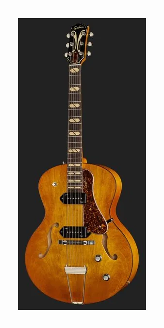 Godin 5th Ave Jumbo P90 Harvest Gold, selettore pickup e jack di uscita