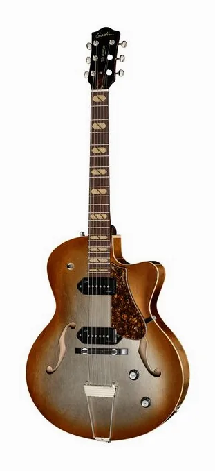 Godin 5th Ave Kingpin II DLX Copper in primo piano frontale