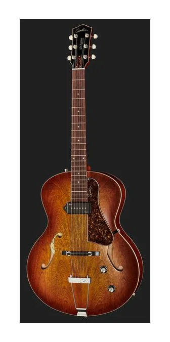 Godin 5th Avenue Kingpin Cognacburst, corpo e verniciatura in primo piano