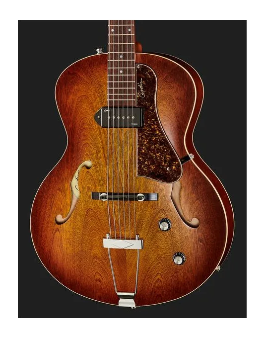 Godin 5th Avenue Kingpin Cognacburst, curve del body viste dall'alto
