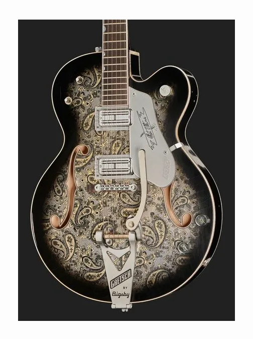 Gretsch 6120CST 59 Black Paisley Relic, curve del body viste dall'alto