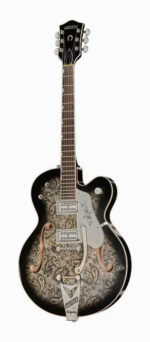 Gretsch 6120CST 59 Black Paisley Relic visto di fronte