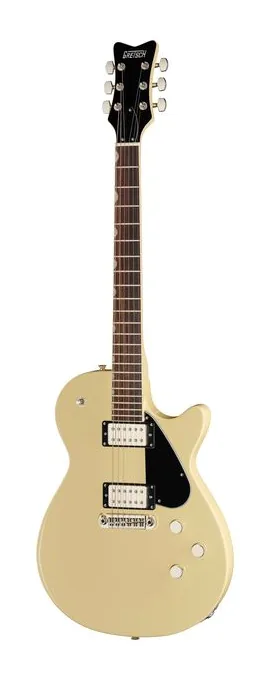 Gretsch Electromatic Jet Club BC inquadrato di fronte su sfondo neutro
